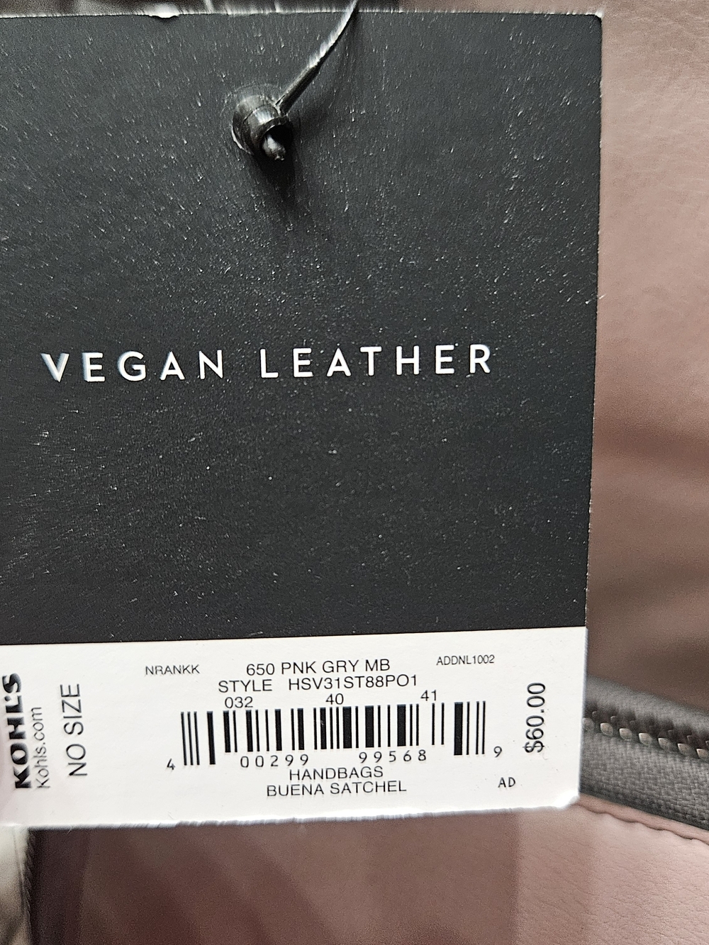 Simply Vera Wang Women's Vegan Leather Tote and Wallet Set - Pink and Gray Ombre - Picture 3 of 4